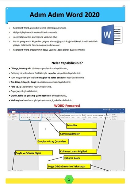 Bilgisayar Öğreniyorum Pdf ve Word 202 Fasikül Eğitim Seti indirimleri