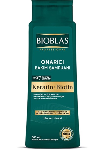Keratin & Biotin 500ml Onarıcı Bakım Şampuanı