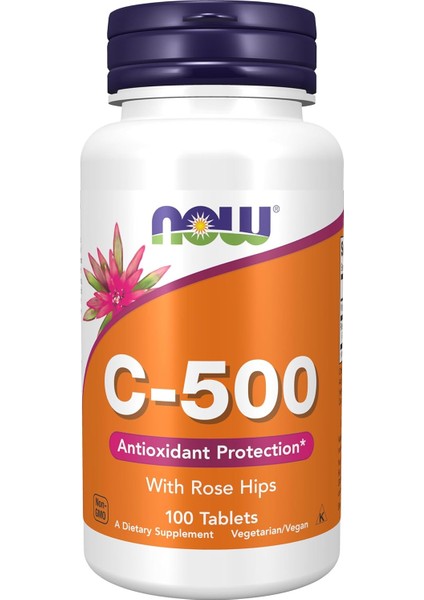 Vitamin C-500 With Rose Hips Antioxidant Protection 100 Tablet