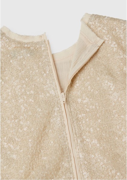 Kız Çocuk Ekru Bnt-G Pullu Elbise modelleri