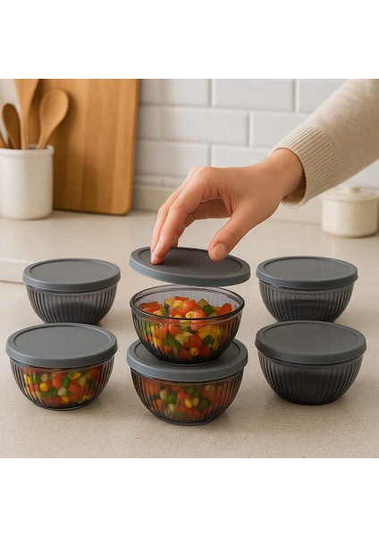 Artemis 6 ' Lı Kapaklı Kase Seti