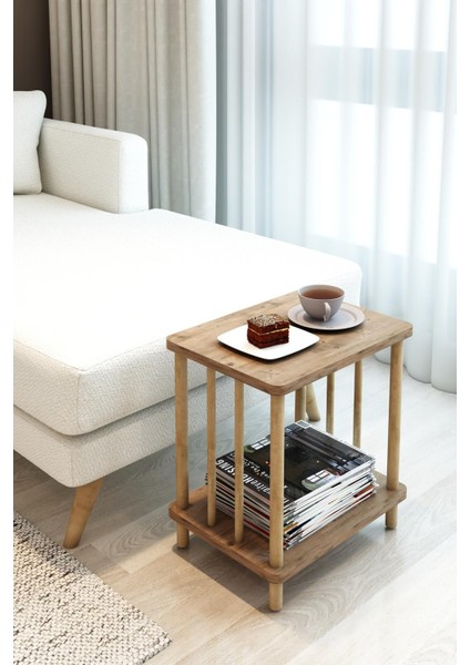 Modern Tasarım Ahsap Yan Sehpa- Bitki ve Kitap Sehpası modelleri