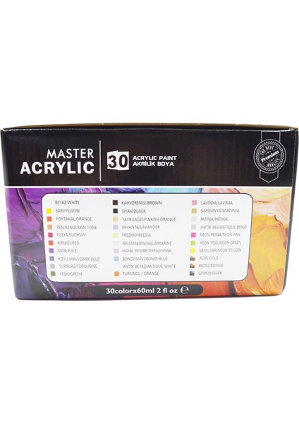 Mastermix Super Set Akrilik Boya Seti 30 Renk x 60 Ml. fırsatları