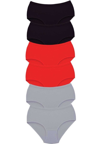 6 Adet Tutku Kadın Yüksek Bel Bato Kalın Lastik Külot S12