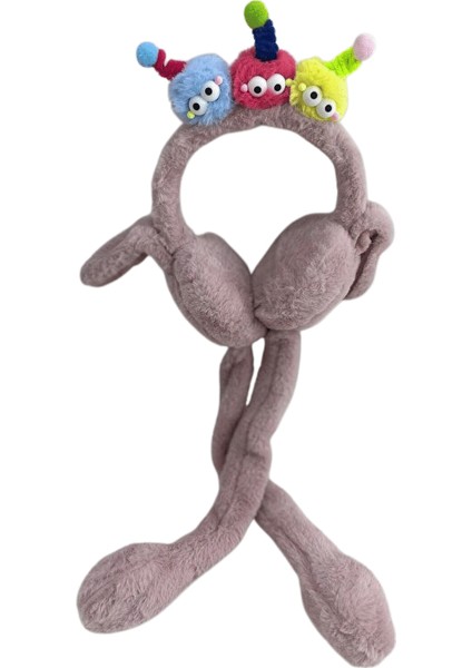 Çocuk Peluş Figürlü Oynar Kulaklı Hareketli Sesli Kışlık Kulaklık RCS.TRL.CRNK.2025