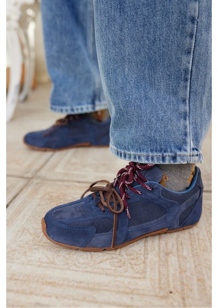 Garcia Kadın Lacivert Süet Sneakers