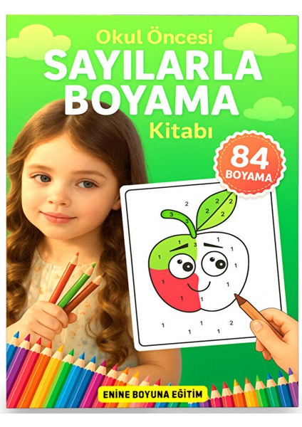 Okul Öncesi Sayılarla Boyama Kitabı (Spiralli 84 Boyama)