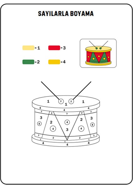 Okul Öncesi Sayılarla Boyama Kitabı (Spiralli 84 Boyama) fırsatları
