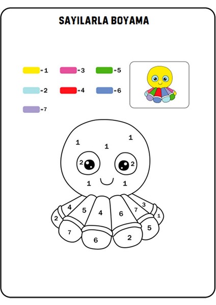 Okul Öncesi Sayılarla Boyama Kitabı (Spiralli 84 Boyama) indirimleri