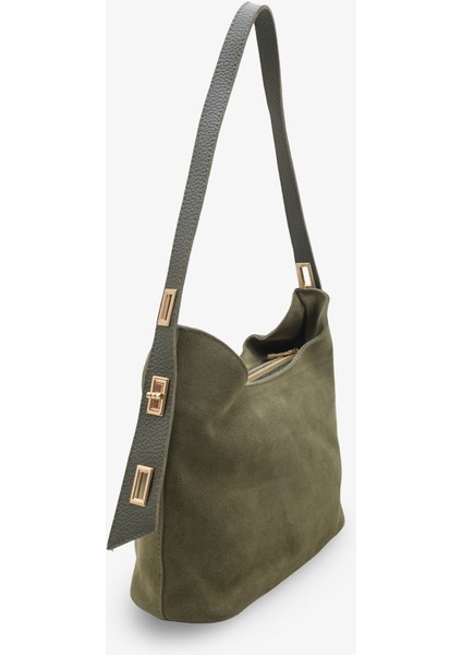 Nashira Kadın Hakiki Deri Günlük Çanta Yeşil Süet fiyatları