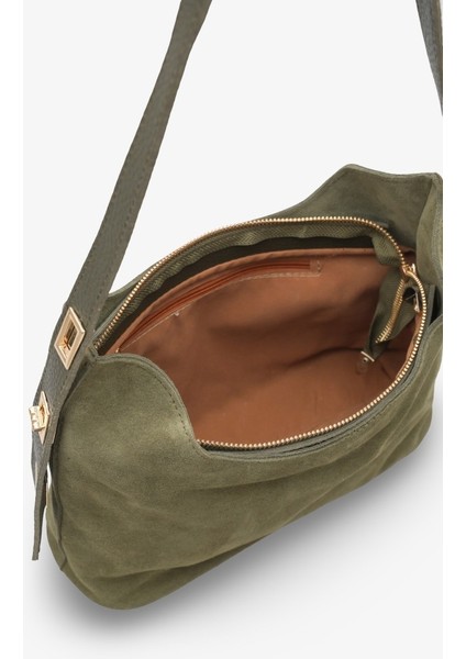 Nashira Kadın Hakiki Deri Günlük Çanta Yeşil Süet fırsatları