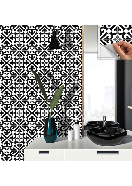 Kendinden Yapışkanlı Seramik ve Yer Döşemesi Hatayi Desenli Pvc Karo 30X30 cm (56 Adet) 5 M² fırsatları