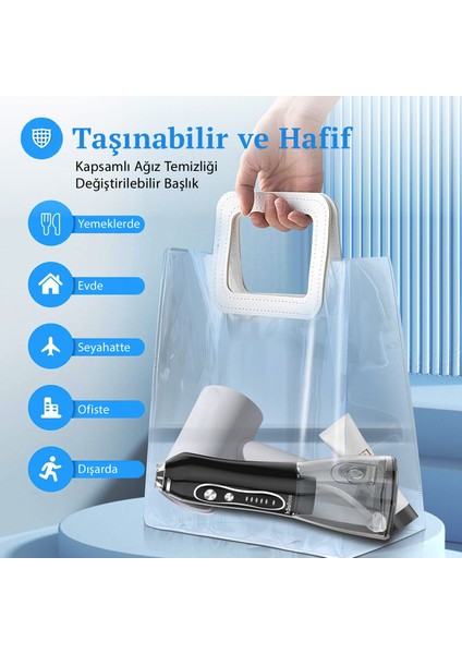 Şarjlı Kablosuz Ağız Duşu Diş Teli Temizleme(Resmi Distribütör Garantili)