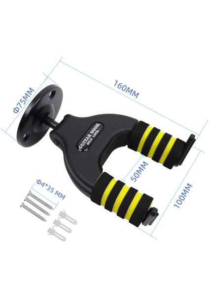 Gitar Duvar Askı Aparatı Kilitli - Duvar Tipi Gitar Standı Kaliteli Gitar Duvar Sehpası