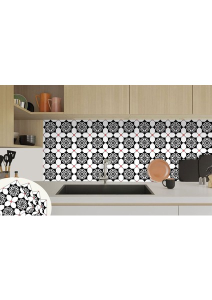 Kendinden Yapışkanlı Fayans Kaplama Şam Desenli Pvc Karo 30X30 cm (11 Adet) 1 M² indirimleri