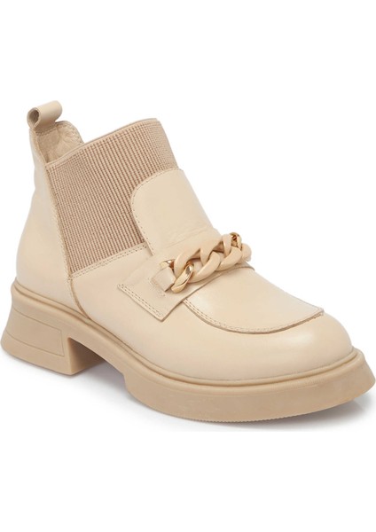 Bej Hakiki Deri Kadın Casual Bot - K24K1BT67504-A25
