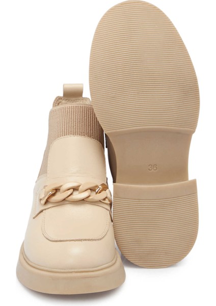 Bej Hakiki Deri Kadın Casual Bot - K24K1BT67504-A25 fırsatları