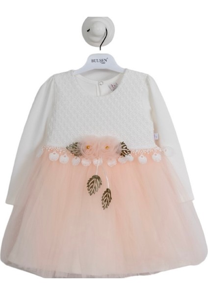 410743 Kız Çocuk Prenses Tüllü Çiçekli Elbise