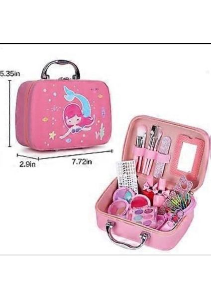 Çocuk Makyaj Çantası Seti Sürülebilir 20 Parça