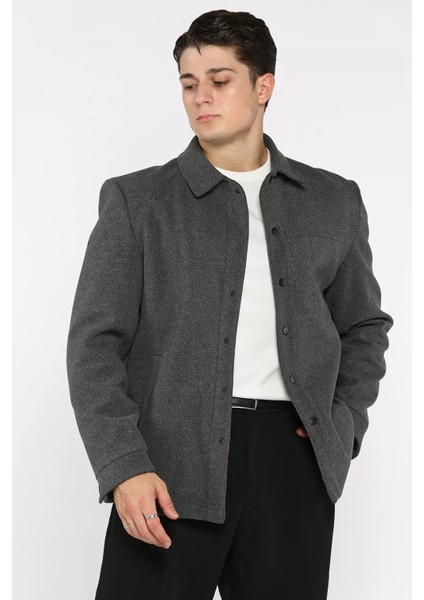 Çıtçıtlı Erkek Kaşe Kaban P-00018800