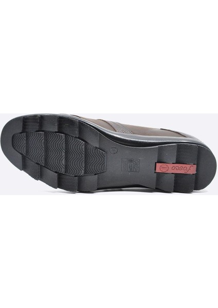 Kahverengi Kauçuk Taban Erkek Sıcak Astar Kışlık Ayakkabı 3530 553 636