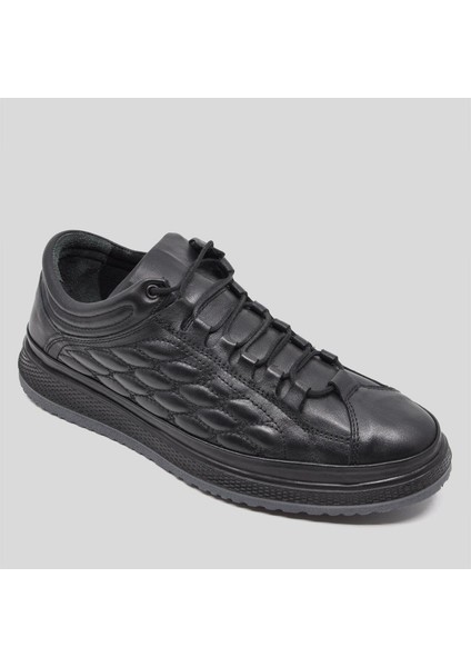 Hakiki Deri Siyah Sonbahar Kışlık Comfort Ayakkabı 9785 100 fiyatları