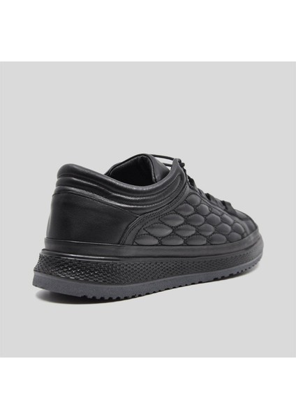 Hakiki Deri Siyah Sonbahar Kışlık Comfort Ayakkabı 9785 100