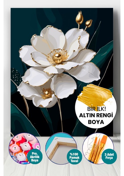 Altın Varaklı Altın Zarafet Sayılarla Boyama Seti