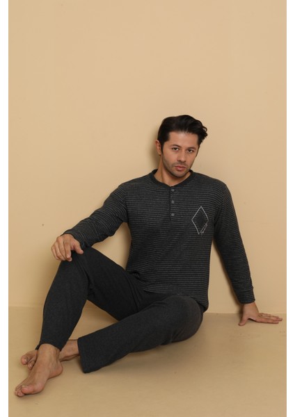 Flk 7008 Interlok Kışlık Pijamalı Erkek Pijama Takımı fırsatları