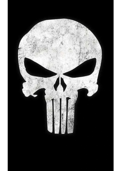 Punisher Kapı Direk Kaplama Folyosu Baskılı Sticker Sağ-Sol 2 Adet 22*50 cm