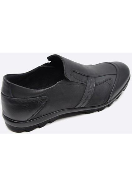 Siyah Kauçuk Taban Erkek Sıcak Astar Kışlık Ayakkabı 3530 551 635