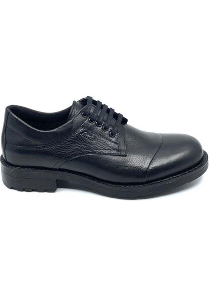 Siyah Hakiki Deri Kauçuk Taban Sıcak Astar Kışlık Erkek Ayakkabı 7520 551 600 fiyatları