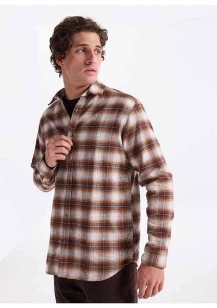 Normal Kahve Erkek Gömlek 12279546_JJJOSHUA Check Shırt Ls modelleri