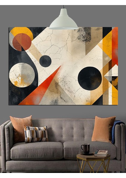 Geometrik Desen Soyut Sanat Dekoratif Kanvas - Mdf Ahşap Tablo fırsatları