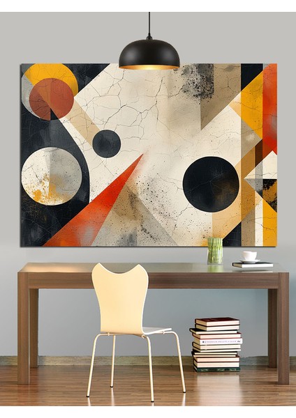 Geometrik Desen Soyut Sanat Dekoratif Kanvas - Mdf Ahşap Tablo indirimleri