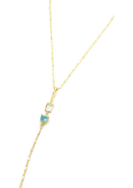 Taşlı Y Kolye - Altın fiyatları