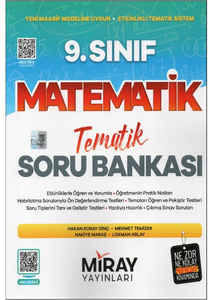 Miray 9. Sınıf Matematik Tematik Soru Bankası