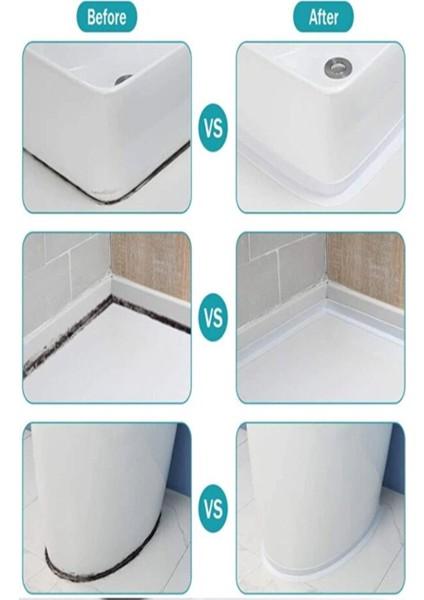 3,2 mt Su Sızdırmaz Geçirmez Bant Lavabo Küvet Tezgah Kenar Bandı Banyo Mutfak Pencere Yalıtım Bandı modelleri