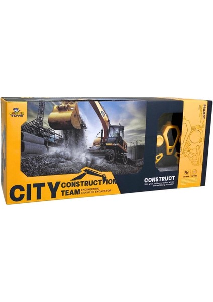 Iş Makinaları Serisi - Şarjlı Uzaktan Kumandalı Excavator - Sarı indirimleri