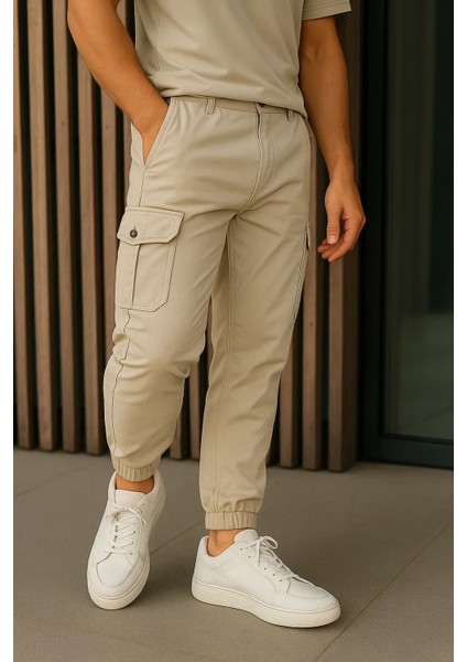 Erkek Yüksek Bel Lastikli Taş Taktik Kargo Pantolon modelleri