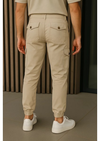 Erkek Yüksek Bel Lastikli Taş Taktik Kargo Pantolon indirimleri