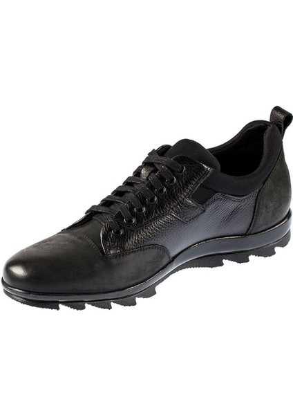 Bağcıklı Siyah Hakiki Deri Kauçuk Taban Sıcak Astar Kışlık Erkek Ayakkabı 9510 636 551 modelleri