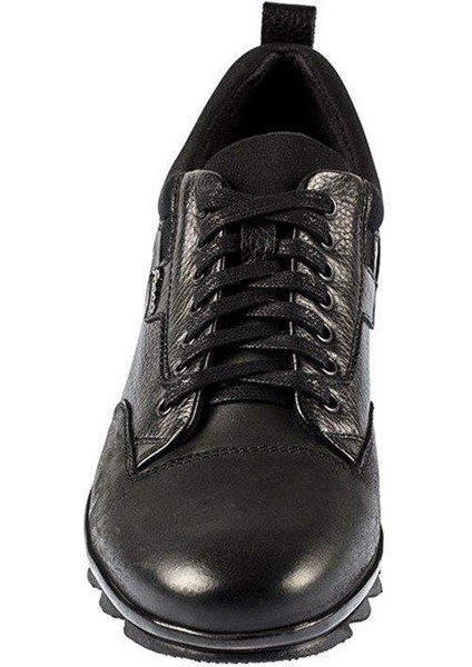 Bağcıklı Siyah Hakiki Deri Kauçuk Taban Sıcak Astar Kışlık Erkek Ayakkabı 9510 636 551 fırsatları