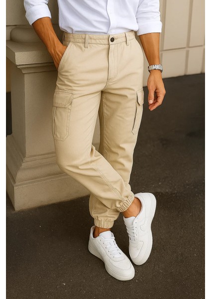 Erkek Günlük Trend Lastikli Taş Taktik Kargo Pantolon fırsatları