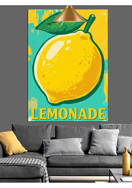 Sarı Limonata Meyve Içeceği Ilanı Dekoratif Kanvas - Mdf Ahşap Tablo indirimleri