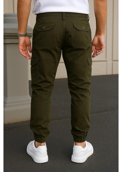 Erkek Günlük Trend Lastikli Haki Taktik Kargo Pantolon indirimleri