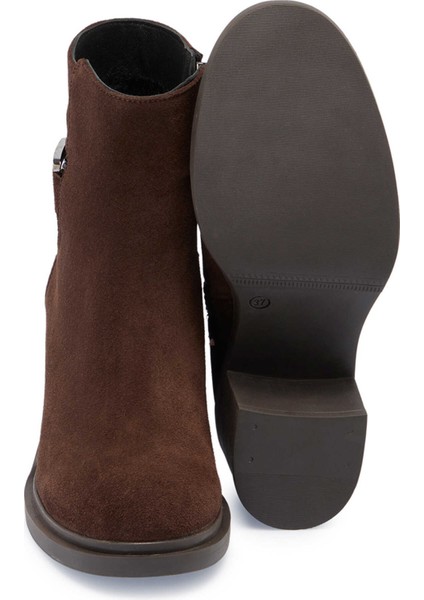 Kahve Hakiki Süet Deri Kadın Casual Bot - K24K1BT67746-B85 fırsatları