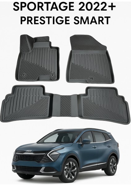 Sportage 2022+ Prestige Smart Uyumlu 3D Oto Paspas Premium modelleri
