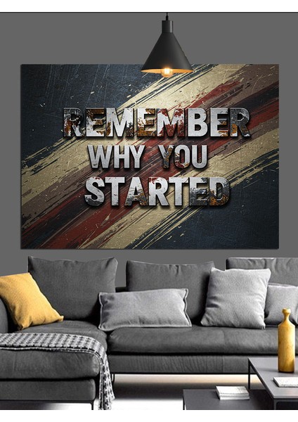 Neden Başladığını Hatırla Yazısı Dekoratif Kanvas - Mdf Ahşap Tablo fiyatları