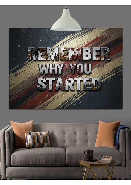 Neden Başladığını Hatırla Yazısı Dekoratif Kanvas - Mdf Ahşap Tablo modelleri